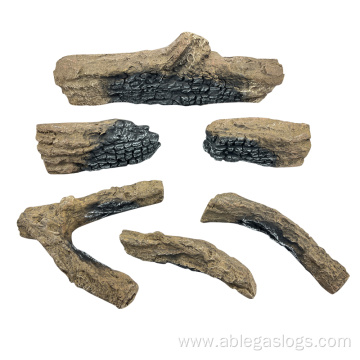 ABLE Ceramic Fiber Wood Outdoor Gas Logs